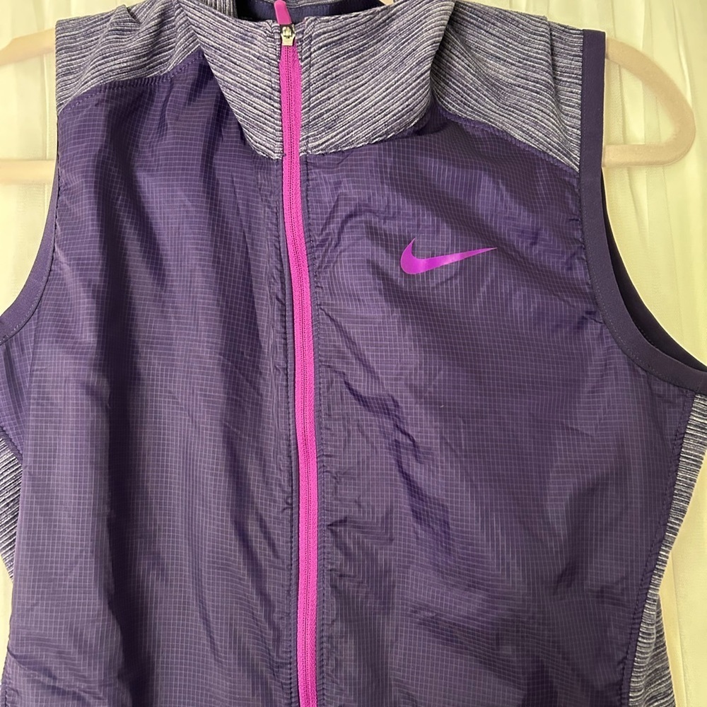 NWT Nike Golf Purple Dri-FIT Tour Performance Zippered Vest - Picture 4 of 6